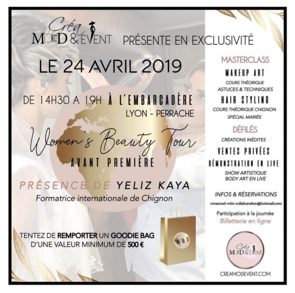 Invitation à l'avant première de la Women's Beauty Tour à Lyon où défilé Bardeylicious aura lieu.